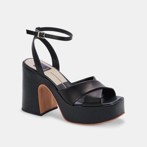 Dolce Vita Wessi Black Platform Heels - Picture 3 of 4